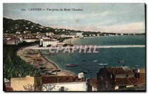 Old Postcard Cannes view of Mont Chevalier decision