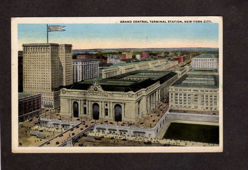 NY Grand Central Terminal Railroad Train Station Depot New York City C Postcard