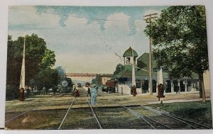 Petoskey Michigan Railroad Suburban Station & Parks 1911 Ann Arbor Postcard H18