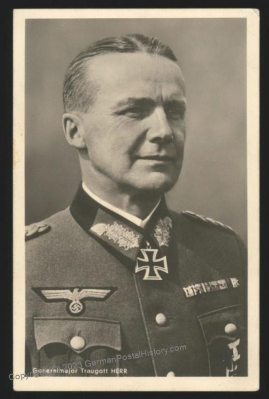 3rd Reich Germany Generalmajor Traugott Herr Knights Cross RKT Hoffmann R 112171