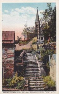 West Virginia Harpers Ferry Solid Rock Steps And Catholic Church