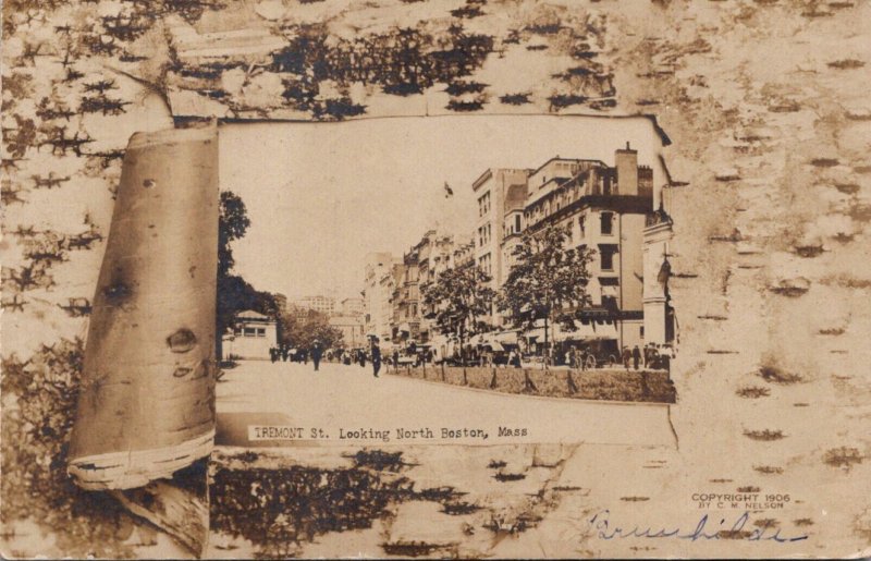 Massachusetts Boston Tremont Street Looking North 1905