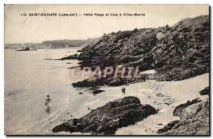 Old Postcard St Nazaire small beach and coast cities Martin