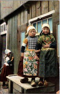 Children In Traditional Costume Marken Netherlands
