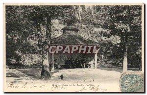 Old Postcard The public garden Angouleme