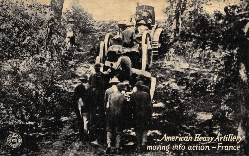 Kavanaugh War Postal,WW1 Era, Americans, Heavy Artillery, France, Old Postcard