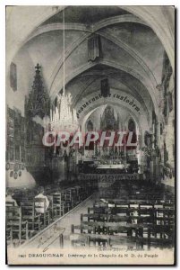 Old Postcard Draguignan Interior of the Chapel of N D People