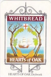 Whitbread Brewers Trade Card Maritime Inn Signs No 13 Hearts Of Oak Drybrook