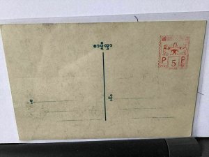 Burma vintage  propaganda art postcard  Ref R28085 