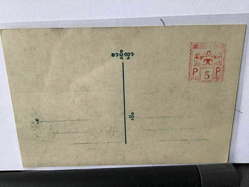 Burma vintage  propaganda art postcard  Ref R28085 