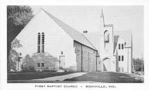 1st Baptist Church Boonville, Indiana Warrick County 1940s Rare Vintage Postcard