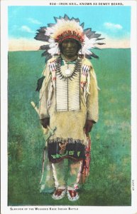 USA Iron Hail Known As Dewey Beard Native American Colorado Postcard 09.42