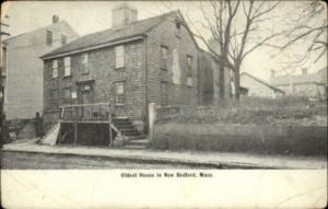 New Bedford MA Oldest House c1910 Postcard