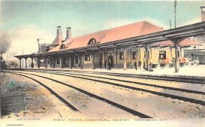 Geneva NY N.Y. Central Railroad Station Train Depot Postcard