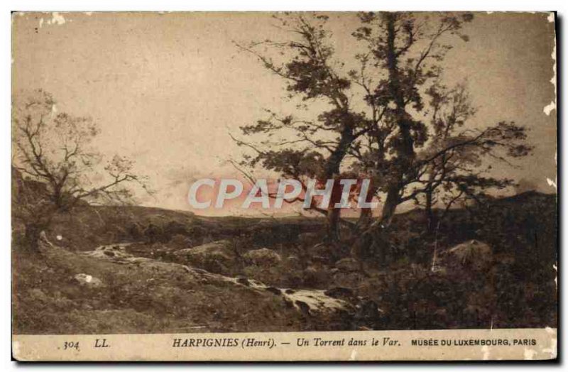 Old Postcard Harpignies A Torrent Var Paris Musee du Luxembourg