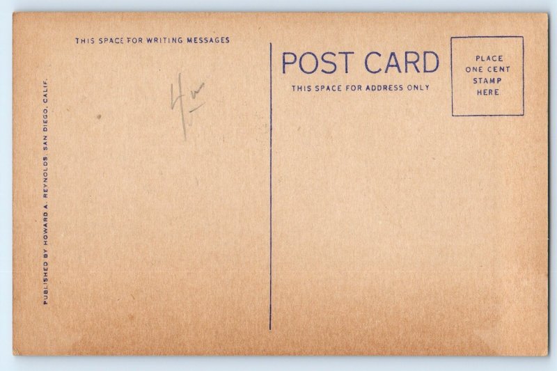 1935 San Diego California CA Postcard Cabrillo Bridge International Exposition