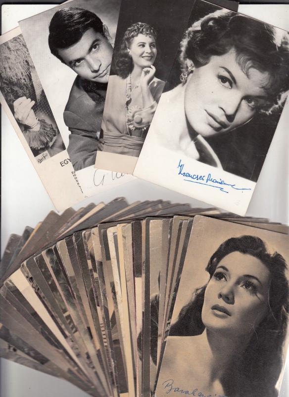 Lot 50 postcards hungarian film stars actresses actors Hungary 1940-1960s
