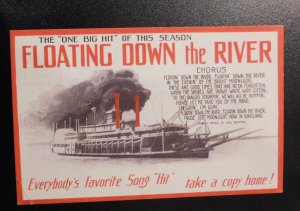 Mint USA Advertising Postcard Floating Down the River Song Big Hit Take Copy