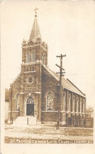 H93/ Lockport Illinois RPPC Postcard St Paul's German Lutheran Church 143