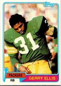 1981 Topps Football Card Gerry Ellis Green Bay Packers sk10358