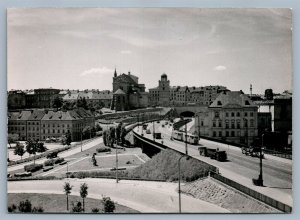 WARSAW POLAND TRASA W-Z VINTAGE REAL PHOTO POSTCARD RPPC WARSZAWA