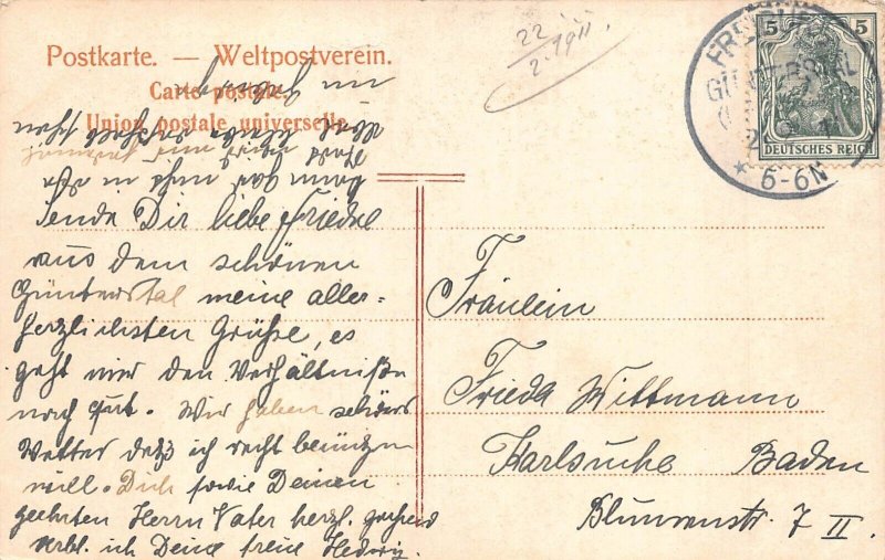 A231 Germany Guentersthal b Freiburg i Br vintage postcard