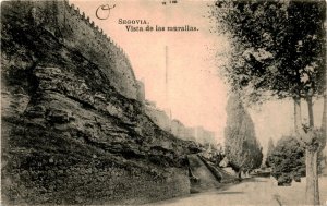 Vintage Postcard of Segovia City Walls, Luis Saus Photo