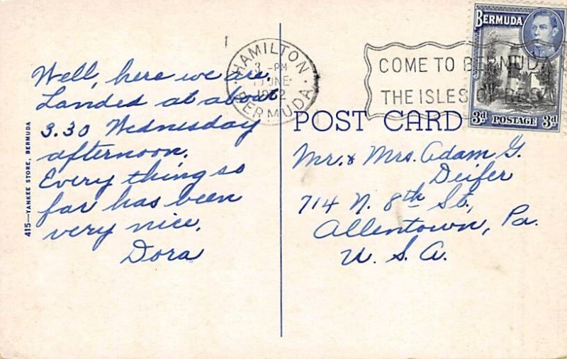 Bermuda Furness Line Ship 1952 