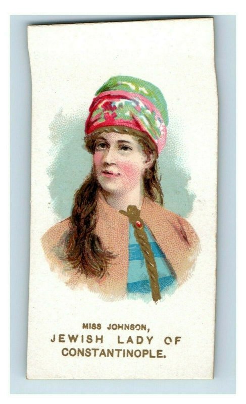 1880's Actor and Actress Miss Johnson Duke's Victorian Tobacco Card F68B