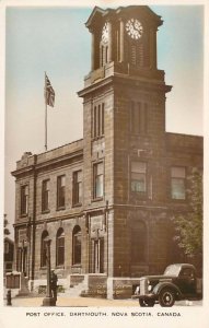 RPPC DARTMOUTH, Nova Scotia, Canada ~ POST OFFICE c1930s Tinted Photo  Postcard