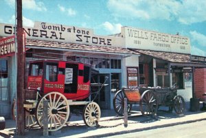 VINTAGE CONTINENTAL SIZE POSTCARD TOMBSTONE GENERAL STORE ARIZONA