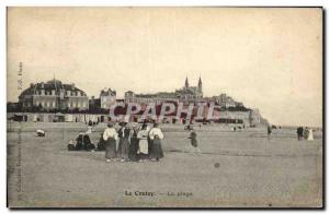 Old Postcard Le Crotoy The Beach