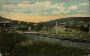 Sabillasville Maryland MD Horseshoe Bend Railroad Train c1910 Postcard