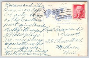 Cape Cod Massachusetts~Main Street~Hyannis~Western Union~Phone Booth~1956 PC