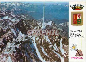 Modern Postcard Hautes Pyrenees Pic du Midi de Bigorre Observatory and the Te...