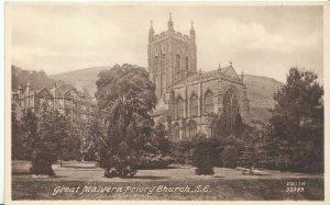 Worcestershire Postcard - Great Malvern Priory Church - South East   F183