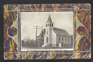 CENTERBROOK CONNECTICUT SWEDISH LUTHERAN CHURCH VINTAGE POSTCARD 1908