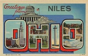 OH, Niles, Ohio, Large Letter, Curt Teich No. 9A-H7