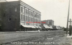 ND, Ellendale, North Dakota, RPPC, Main Street,North Side,Crescent Photo No 5022
