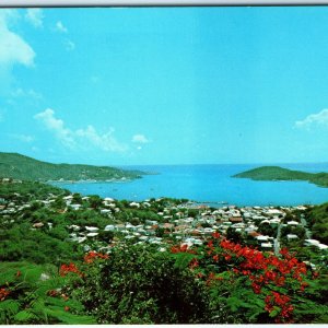 c1960s Charlotte Amalie, St. Thomas, US Virgin Islands Birds Eye Chrome PC A300