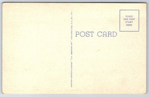 Salina Kansas~Wesleyan University~Administration Building~Linen Postcard