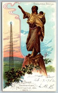 Lewis & Clark  Expo  Portland  Oregon  Sacajawea Statue  Postcard  1906