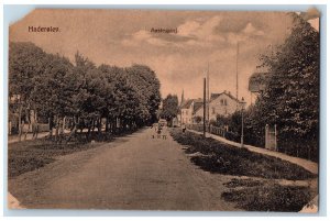 Haderslev Denmark Postcard Aastrupvej Street Scene c1910 Antique Unposted