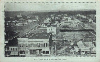 Birds eye view, East in Minden, Nebraska