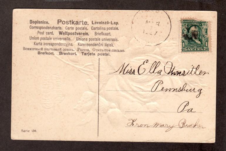 U S 19xx Picture Postcard Birthday Greetings Rose!