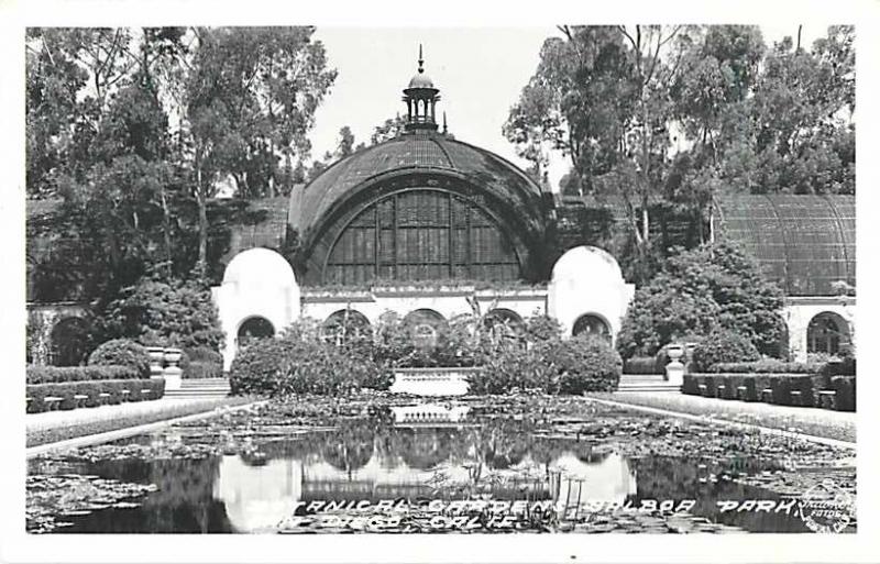 RPPC of the Botanical Gardens Balboa Park San Diego CA California