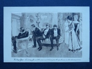 Romance IN LEAP YEAR Ladies After Wine & Tobacco Join the Men!!!! - Old Postcard