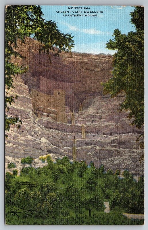 Montezuma Ancient Cliff Dwellers Apartment House Verde Valley AZ Postcard L9