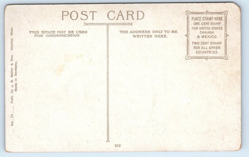 1910 Dayton Ohio OH Vintage Postcard Third St. Arcade Interior View Building