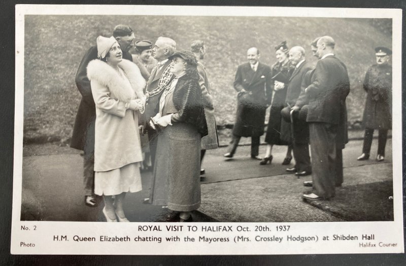 Mint Picture Postcard Queen Elizabeth & King George VI Royal Visit To Halifax 37 